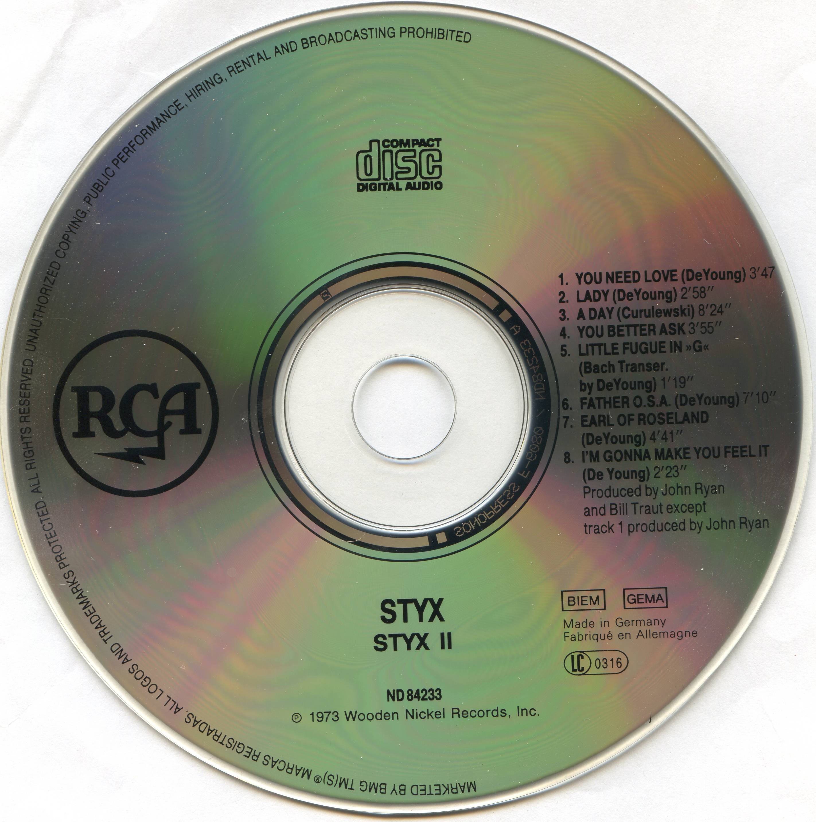 Styx  Styx 2 : CD